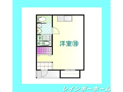 CASA チェルキオ(1K/1階)の間取り写真