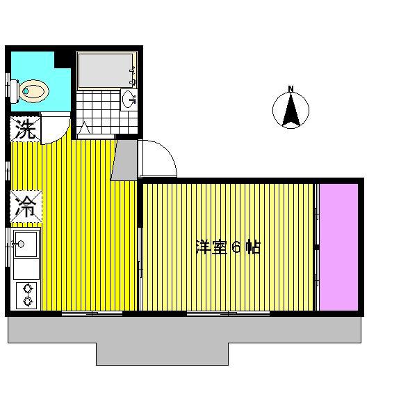 サンハイム小日向(1DK/3階)の間取り写真