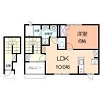 アメニティー秦野市今泉アパート(1LDK/2階)の間取り写真
