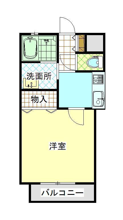 メゾン田中A(1K/1階)の間取り写真