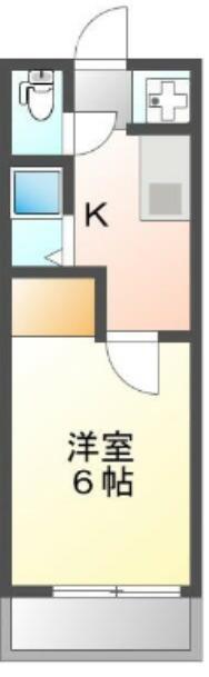 センス都島(1K/2階)の間取り写真