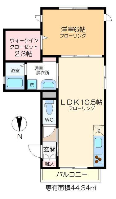 エールグランディール千住(1LDK/3階)の間取り写真