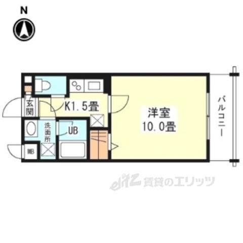 コンフォールドミールK(1K/3階)の間取り写真