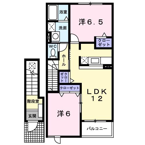 ＪＲ和歌山線 布施屋駅 徒歩30分 2階建 築20年(2LDK/2階)の間取り写真