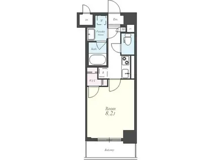 イーハトーブ大曽根(1K/4階)の間取り写真