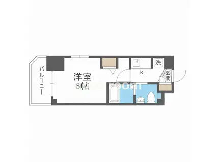 クリスタルグランツ大阪センターST(1K/9階)の間取り写真