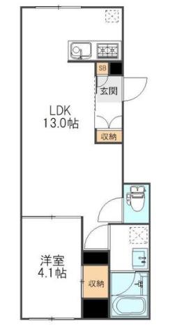 コフレ吉祥寺本町(1LDK/2階)の間取り写真