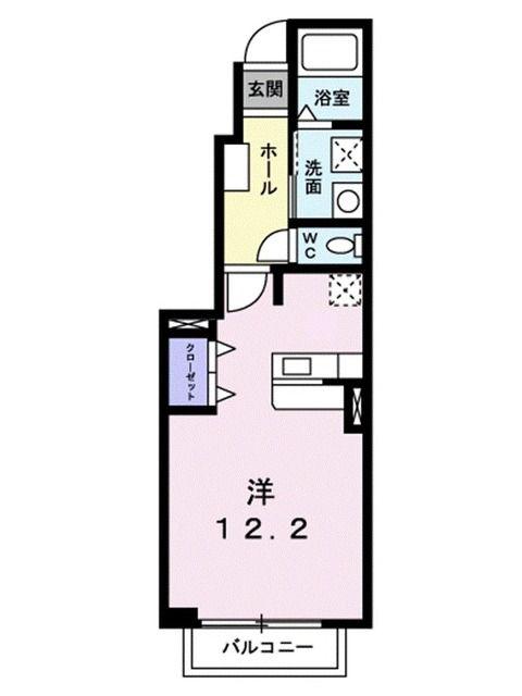 ラフレシールはなみずき(ワンルーム/1階)の間取り写真