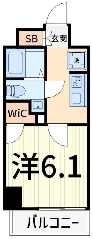 アーバンパークお花茶屋(1K/13階)の間取り写真