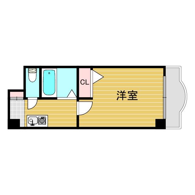 ノルデンハイム上新庄2(1K/6階)の間取り写真