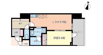 ラ・フォンテ立町(1LDK/3階)の間取り写真