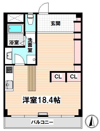 第3菊屋ビル(ワンルーム/8階)の間取り写真