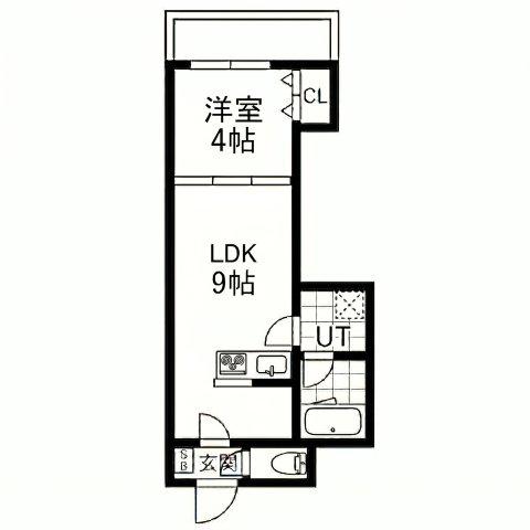 AXIA CITY 神戸松原(1LDK/3階)の間取り写真