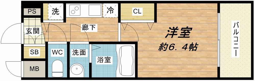 レオンコンフォート京橋(1K/11階)の間取り写真