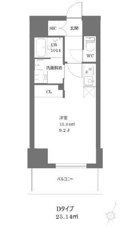 イマーレ富久町(ワンルーム/2階)の間取り写真