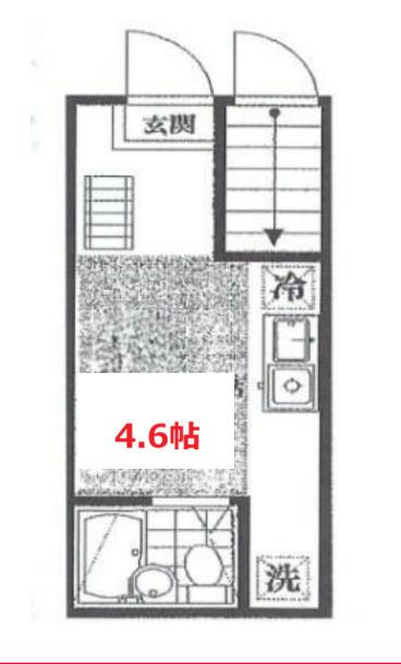 インベスト羽田III(ワンルーム/2階)の間取り写真