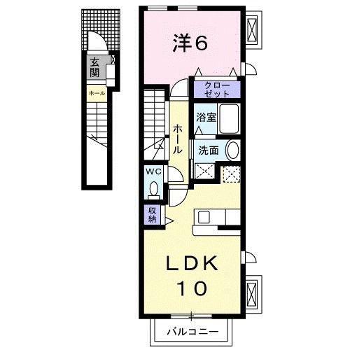 グラン・エトワール(1LDK/2階)の間取り写真