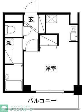 市川プラザ(ワンルーム/4階)の間取り写真