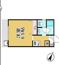 フィオレンテ神戸V(1K/2階)の間取り写真