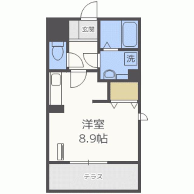 メゾンQ(ワンルーム/3階)の間取り写真