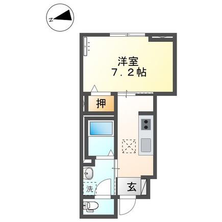 レアルエムケーエム(1K/1階)の間取り写真