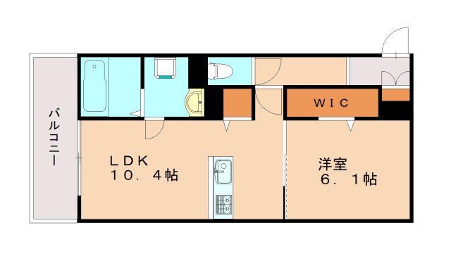 PLUS CUBE SUMA(1LDK/3階)の間取り写真