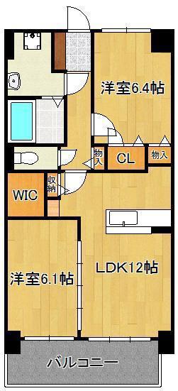 メディアパーク(2LDK/8階)の間取り写真