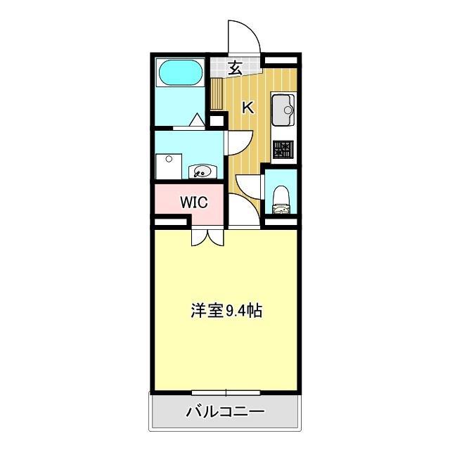 エルピスII(1K/1階)の間取り写真