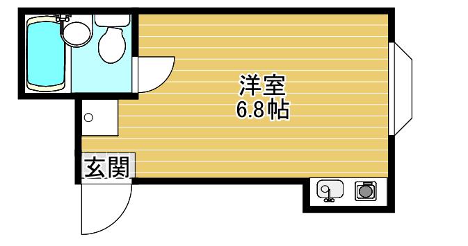MTKビル(ワンルーム/4階)の間取り写真