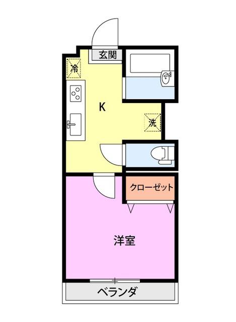 グレイス中島(1K/2階)の間取り写真