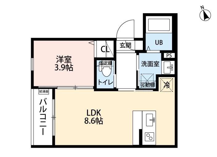 ROBOT HOME 新守山(1LDK/1階)の間取り写真