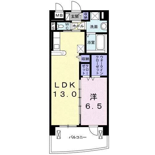 ノースグランパス(1LDK/1階)の間取り写真