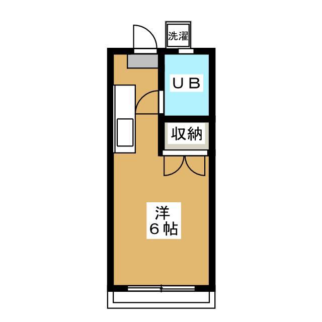 ヴィラシックスティーン(ワンルーム/1階)の間取り写真