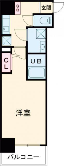 S-RESIDENCE堺市駅前(1K/6階)の間取り写真