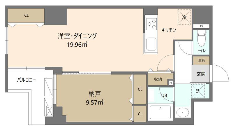 REFRAME5 早稲田(1LDK/6階)の間取り写真