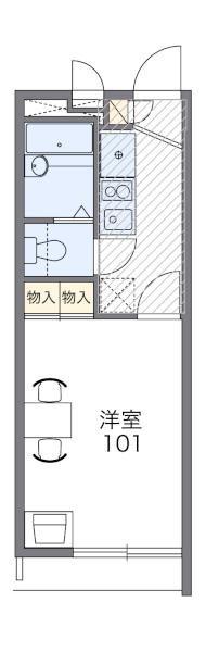 レオパレスクリナーレみなみ野(1K/2階)の間取り写真