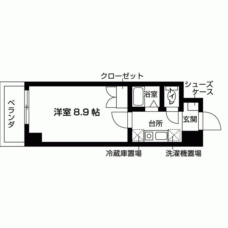 エル・セレーノ三田横山(1K/5階)の間取り写真