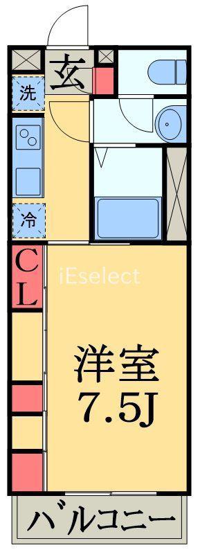リブリ・MYU市原(1K/2階)の間取り写真