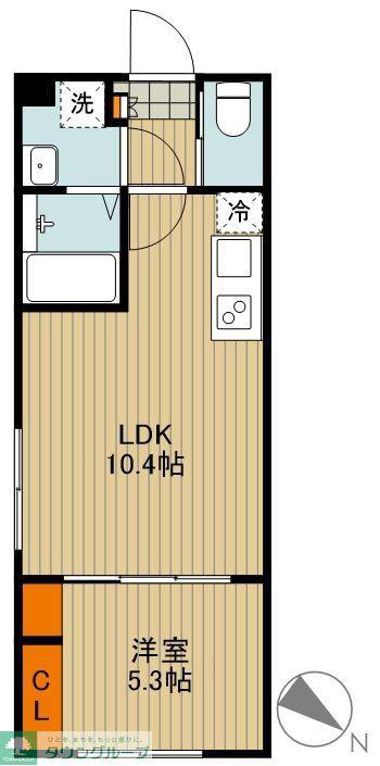 文京区白山3丁目PJ(1LDK/2階)の間取り写真