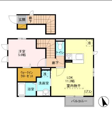 スペランツァ(1LDK/2階)の間取り写真