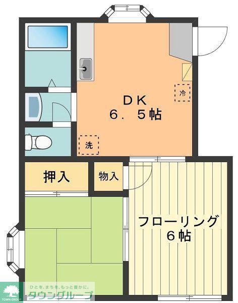 サンモールGI(2DK/1階)の間取り写真