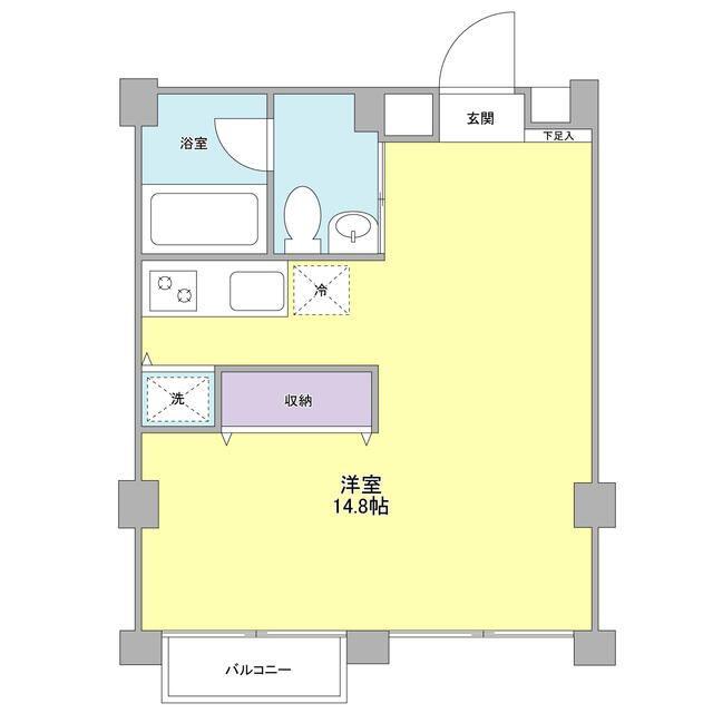 元住吉アートフラッツ(ワンルーム/3階)の間取り写真