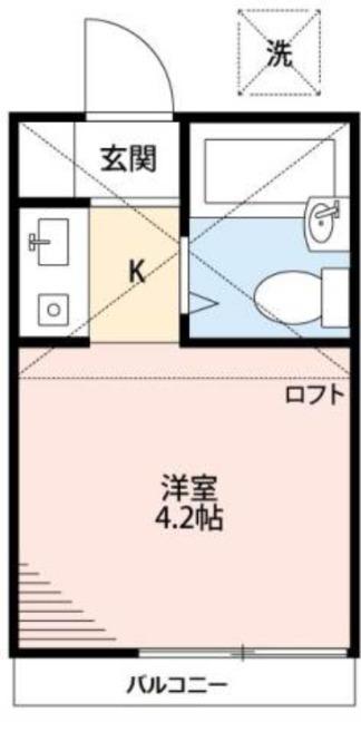 第IIアミーゴ(ワンルーム/1階)の間取り写真