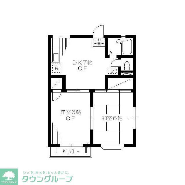 ファミール長崎(2DK/2階)の間取り写真