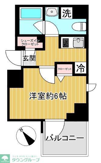 SHOKEN RESIDENCE横浜鶴見IV(1K/8階)の間取り写真