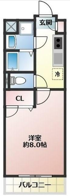 レジーナ(1K/1階)の間取り写真