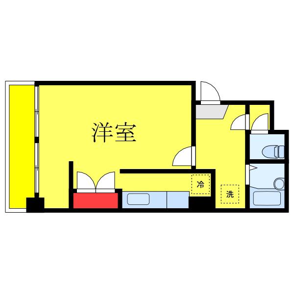 幸メゾン(1K/2階)の間取り写真