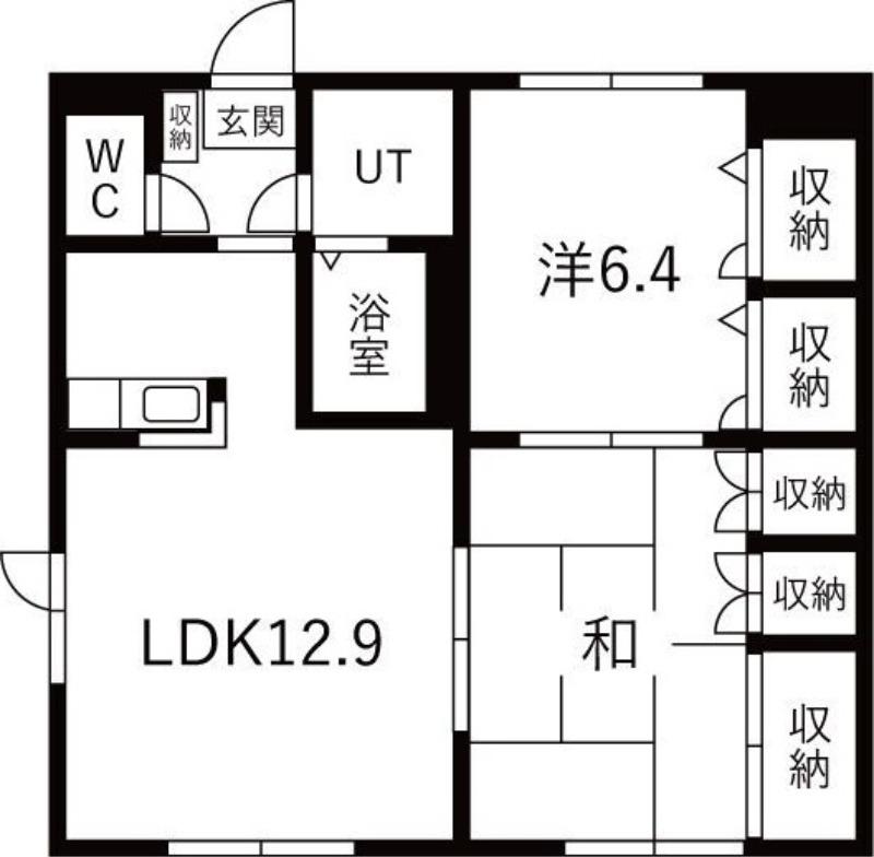 シャーメゾンAU(2LDK/1階)の間取り写真