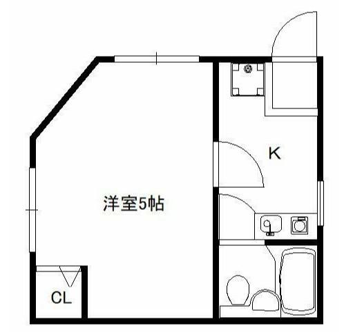 シティフラット板橋本町(1K/2階)の間取り写真