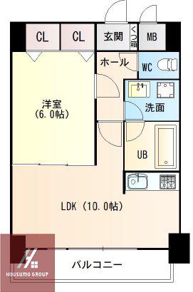 メゾンフジオ紅梅町(1LDK/3階)の間取り写真